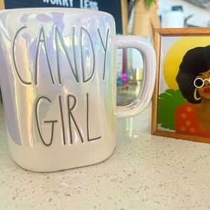 Rae Dunn CANDY GIRL Iridescent Mug RARE FIND